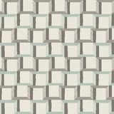 Sample of Sunbrella Beveled Squares Mist 145471-0002 Upholstery Fabric