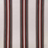 Sample of Sunbrella Burgundy / Black / White 4798-0000 46-Inch Stripes Awning / Shade Fabric