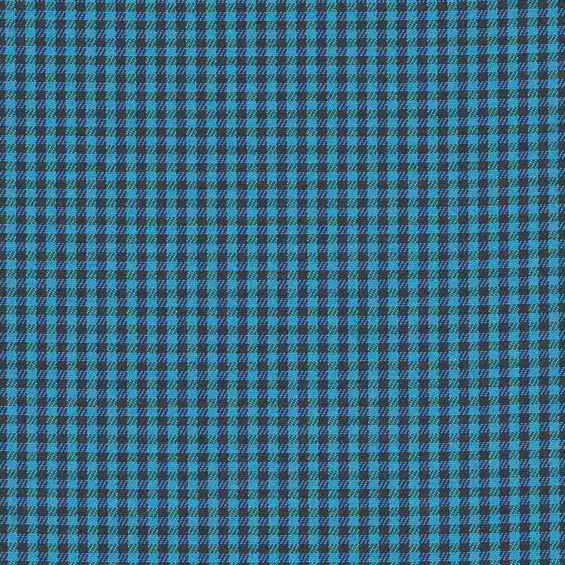 Sample of Sunbrella Checks Oliver Blue CHE F062 140 European Collection Upholstery Fabric