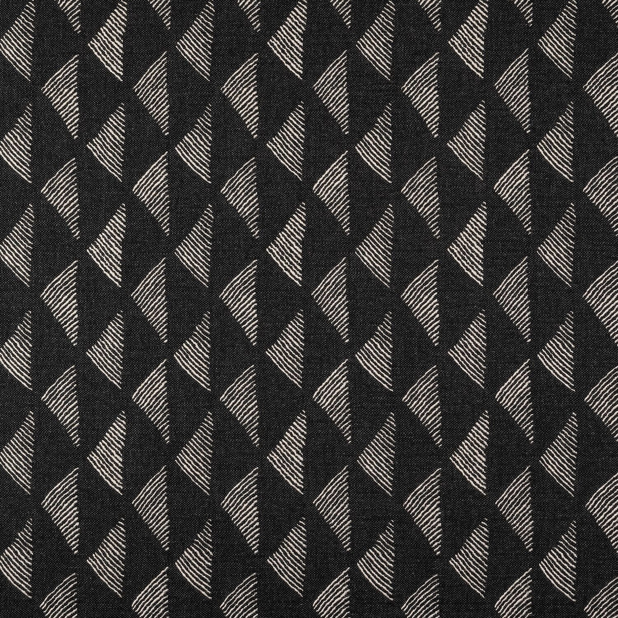 Sample of Sunbrella Etched Angles II Char 146470-0001 Upholstery Fabric