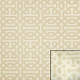 Sample of Sunbrella Fretwork Flax 45991-0001 Elements Collection - Reversible Upholstery Fabric (Dark Side)