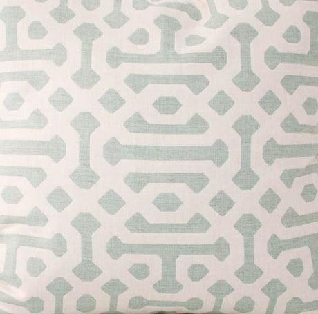 Sample of Sunbrella Fretwork Mist 45991-0000 Elements Collection - Reversible Upholstery Fabric (Dark Side)