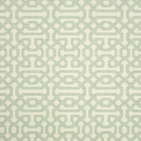 Sample of Sunbrella Fretwork Mist 45991-0000 Elements Collection Upholstery Fabric