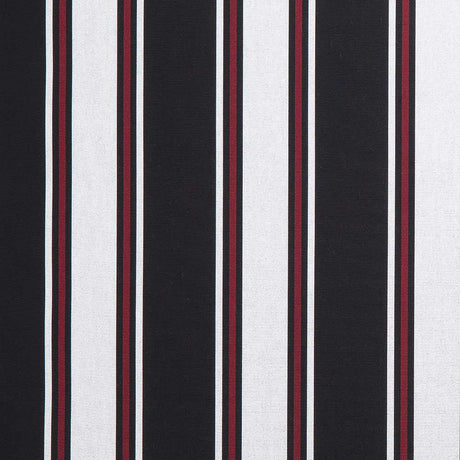 Sample of Sunbrella Hatteras Raven 4989-0000 46-Inch Stripes Awning / Shade Fabric