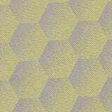 Sample of Sunbrella Hexagon Lemon HEX J207 140 European Collection Upholstery Fabric