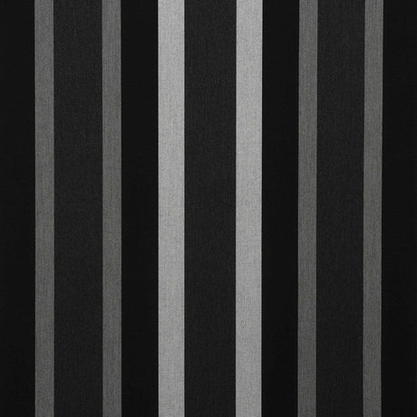 Sample of Sunbrella Marco Black 4703-0000 46-Inch Stripes Awning / Shade Fabric