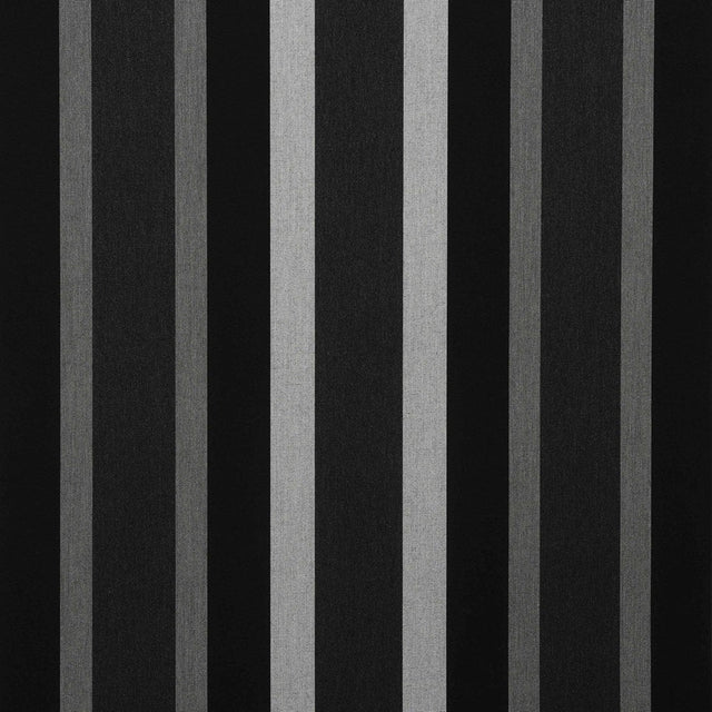 Sample of Sunbrella Marco Black 4703-0000 46-Inch Stripes Awning / Shade Fabric