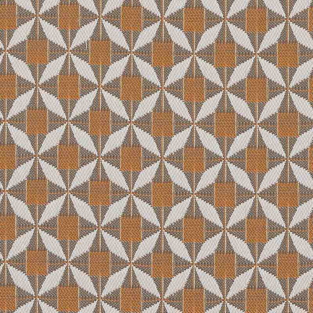 Sample of Sunbrella Mosaic Mandarine MOS J195 136 European Collection Upholstery Fabric