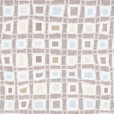 Sample of Sunbrella Mosaic Squares Mineral 145470 - 0002 Upholstery Fabric - Outdoor Textiles