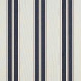 Sample of Sunbrella Navy / Taupe Fancy 4916-0000 46-Inch Stripes Awning / Shade Fabric