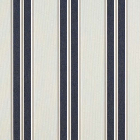 Sample of Sunbrella Navy / Taupe Fancy 4916-0000 46-Inch Stripes Awning / Shade Fabric