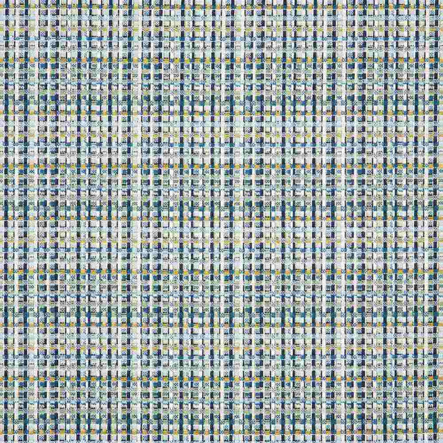Sample of Sunbrella Principle Lagoon 16009-0002 Emerge Collection Upholstery Fabric