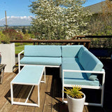 Sunbrella RAIN Dupione Celeste 8067-0000 77 Waterproof Upholstery Fabric