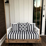 Sunbrella Yacht Stripe Black YAC 3740 European Collection Upholstery Fabric