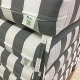 Sunbrella Yacht Stripe Charcoal YAC 3723 European Collection Upholstery Fabric