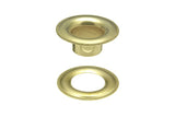 DOT Sheet Metal Grommet with Plain Washer #0 (20-0070050001XG) Bright Brass 1/4 inch 1-gross