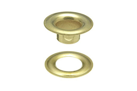 DOT Sheet Metal Grommet with Plain Washer #0 (20-0070050001XG) Bright Brass 1/4 inch 1-gross