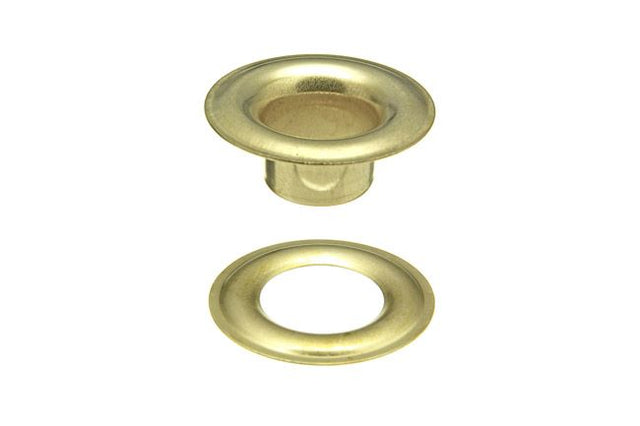 DOT Sheet Metal Grommet with Plain Washer #4 (20-0070450001XG) Bright Brass 1/2 inch 1-gross