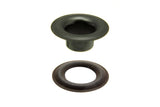 DOT Sheet Metal Grommet with Plain Washer #0 (20-0070001611XG) Government Black Brass 1/4 inch 1-gross