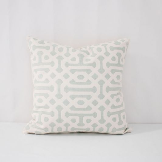 Sunbrella Fretwork Mist 45991-0000 Elements Collection - Reversible Upholstery Fabric (Dark Side)