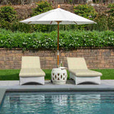 Sunbrella Fretwork Flax 45991-0001 Elements Collection - Reversible Upholstery Fabric (Dark Side)