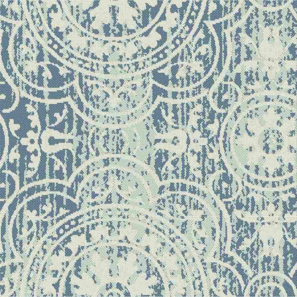 Sample of Outdura Constantine Aqua 12101 Ovation 4 Collection - Morning Sky Upholstery Fabric