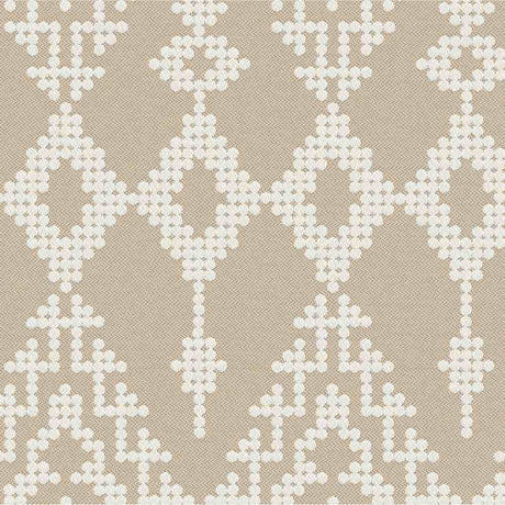 Sample of Outdura Folklore Ecru 11600 Ovation 4 Collection - Warm Winter Upholstery Fabric