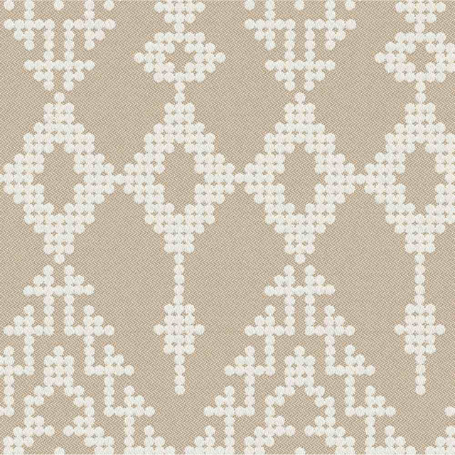 Sample of Outdura Folklore Ecru 11600 Ovation 4 Collection - Warm Winter Upholstery Fabric