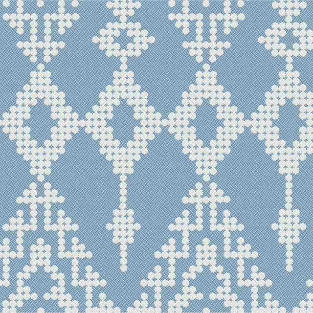 Sample of Outdura Folklore Lotus 11602 Ovation 4 Collection - Morning Sky Upholstery Fabric