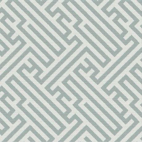 Sample of Outdura Labyrinth Aqua 12002 Ovation 4 Collection - Morning Sky Upholstery Fabric