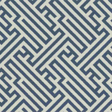Sample of Outdura Labyrinth Navy 12001 Ovation 4 Collection - Starry Night Upholstery Fabric