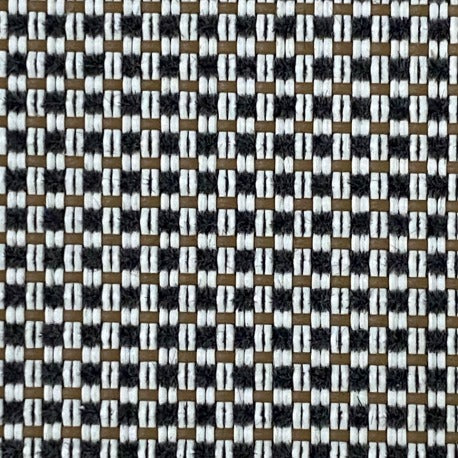 Sample of Serge Ferrari Batyline Elios Graphic Caramel 7740-51035 Upholstery Fabric