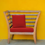 Sunbrella Canvas Logo Red 5477-0000 Elements Collection Upholstery Fabric