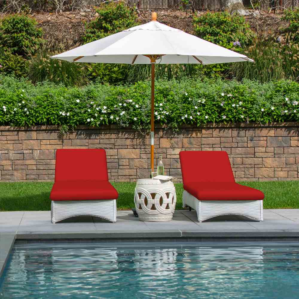 Sunbrella Canvas Logo Red 5477-0000 Elements Collection Upholstery Fabric