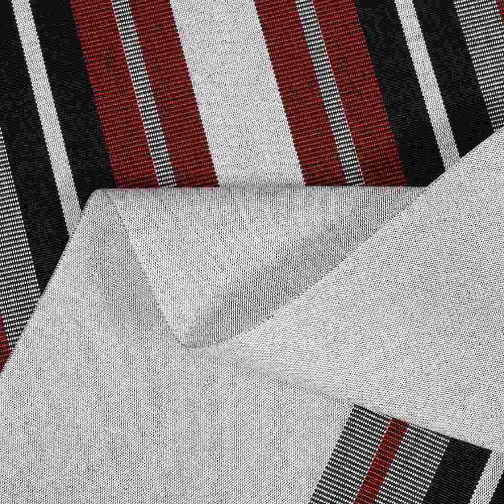 Sunbrella Burgundy / Black / White 4798-0000 46-Inch Stripes Awning / Shade Fabric