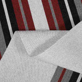 Sunbrella Burgundy / Black / White 4798-0000 46-Inch Stripes Awning / Shade Fabric