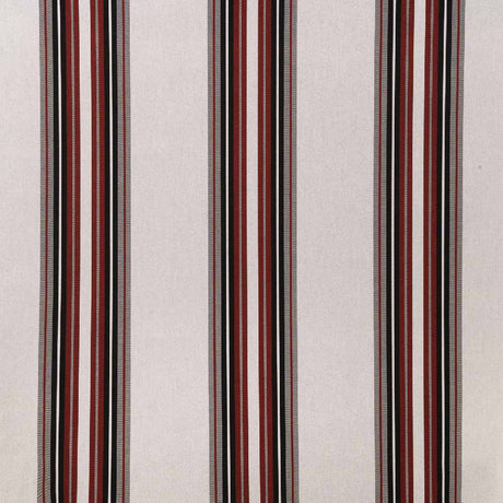 Sunbrella Burgundy / Black / White 4798-0000 46-Inch Stripes Awning / Shade Fabric