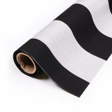 Sunbrella Beaufort Black / White 6 Bar 5704-0000 46-Inch Stripes Awning / Shade Fabric