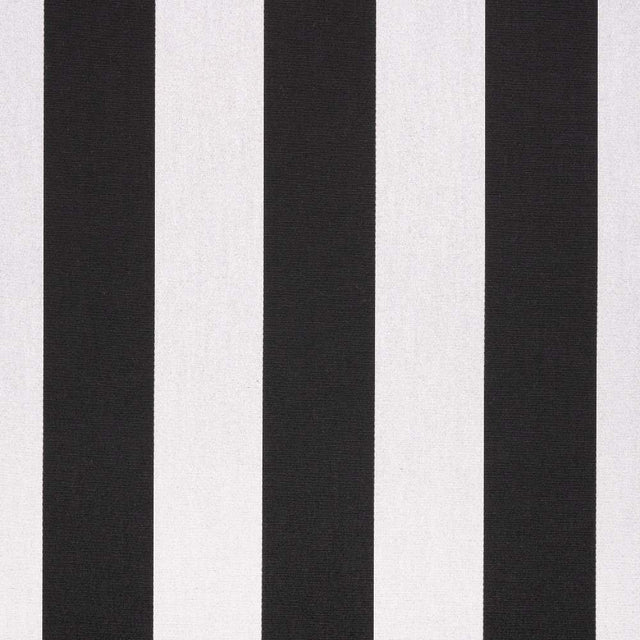 Sunbrella Beaufort Black / White 6 Bar 5704-0000 46-Inch Stripes Awning / Shade Fabric