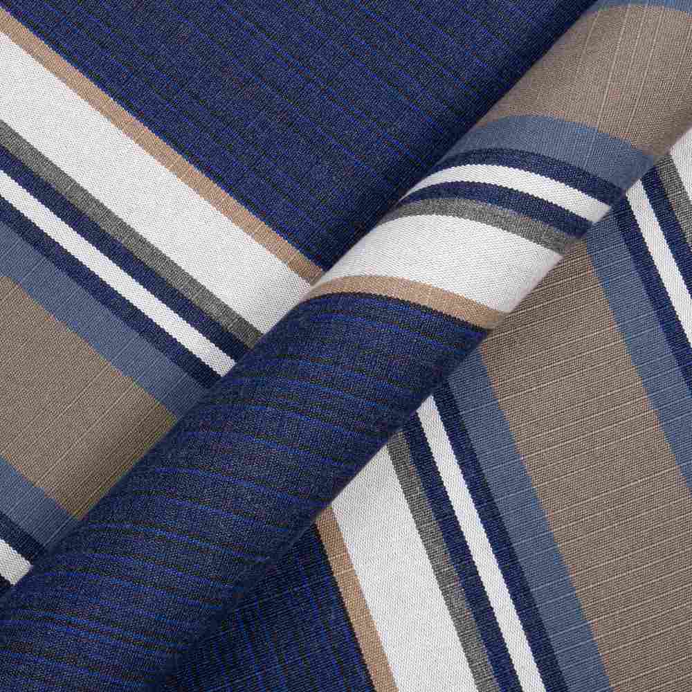 Sunbrella Emblem Navy 4898-0000 46-Inch Stripes Mayfield Collection Awning / Shade Fabric