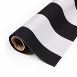 Sunbrella Beaufort Black / White 6 Bar 5704-0000 46-Inch Stripes Awning / Shade Fabric