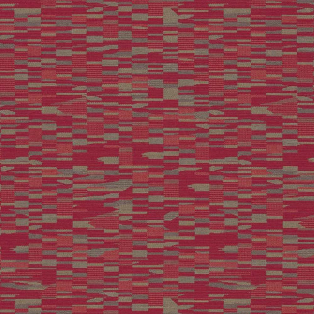 Sunbrella by Mayer Collage Crimson 417-001 Imagine Collection Upholstery Fabric