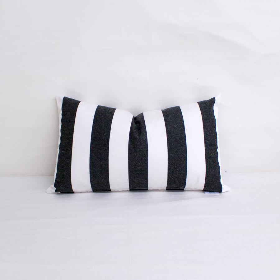 Sunbrella Yacht Stripe Black YAC 3740 European Collection Upholstery Fabric