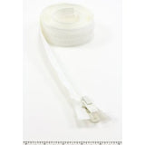 YKK Vislon #10 Separating Zipper AutoLok Double Pull Plastic Slider 72 inch White