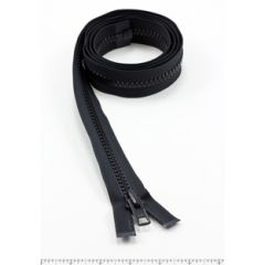 YKK Vislon #10 Separating Zipper AutoLok Short Single Pull Metal Slider VFUVOL-106 DA E 60 inch Black