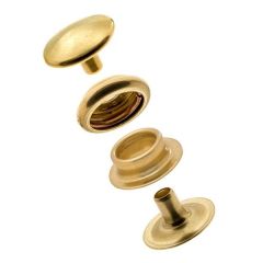 DOT® Durable™ Cloth-to-Cloth Snap Fastener Set (Bright Brass) 0.24" Post