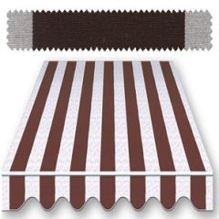 Recacril Classic Stripes Brown/Light Brown R-206 47-inch Awning - Shade - Marine Fabric