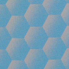 Sunbrella Hexagon Azure HEX J204 140 European Collection Upholstery Fabric