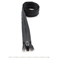 YKK Vislon #10 Separating Zipper AutoLok Double Pull Plastic Slider VFUVOL 107TX 48 inch Black