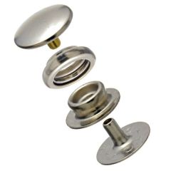 DOT® Baby Durable™ Cloth-to-Cloth Snap Fastener Set (Nickel-Plated Brass) 0.229" Post